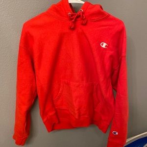 Red Champion Hoodie.